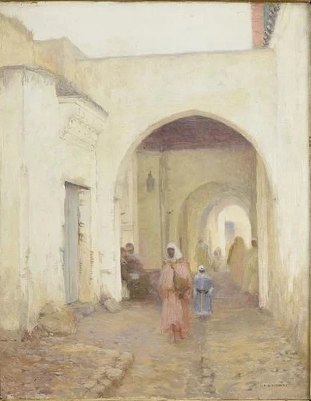 La piccola strada della grande moschea di Tangeri